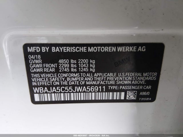 2018 BMW 530I 9
