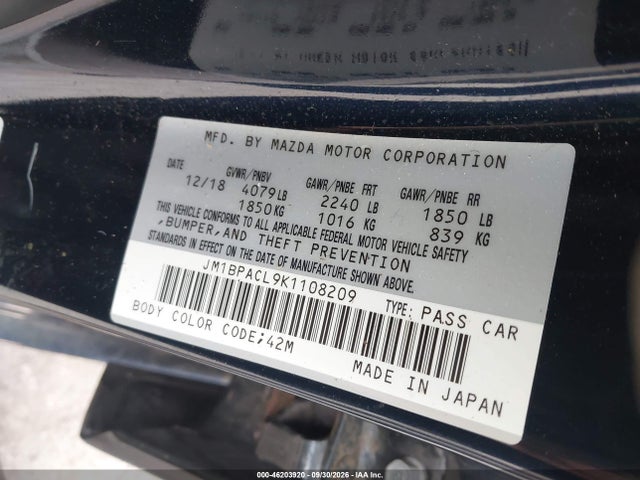 2019 MAZDA MAZDA3 SELECT PACKAGE 9
