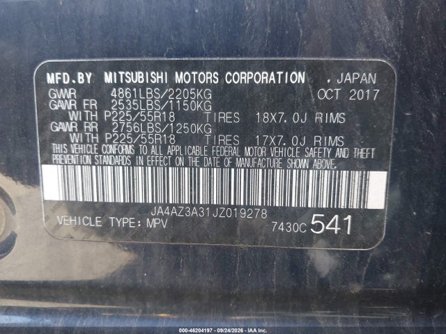 2018 MITSUBISHI OUTLANDER LE 9