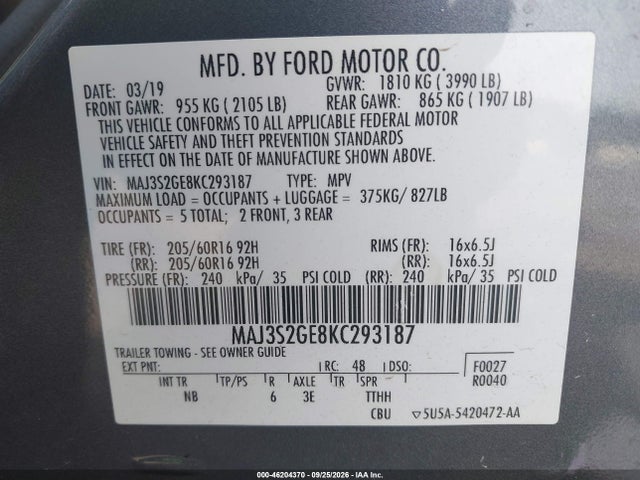 2019 FORD ECOSPORT SE 9