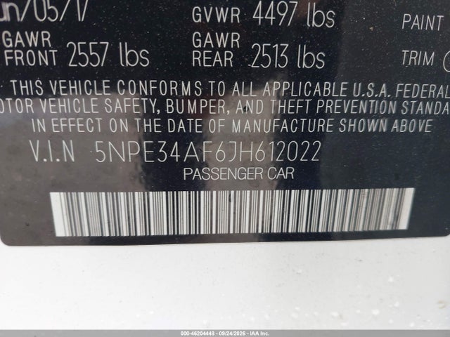 2018 HYUNDAI SONATA LIMITED 9