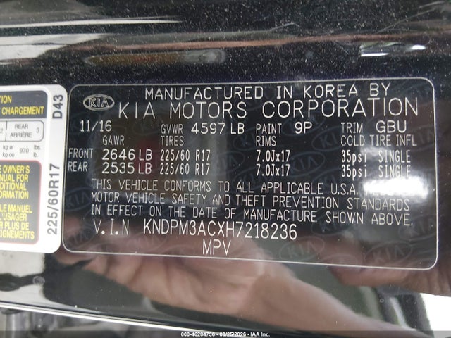 2017 KIA SPORTAGE LX 16