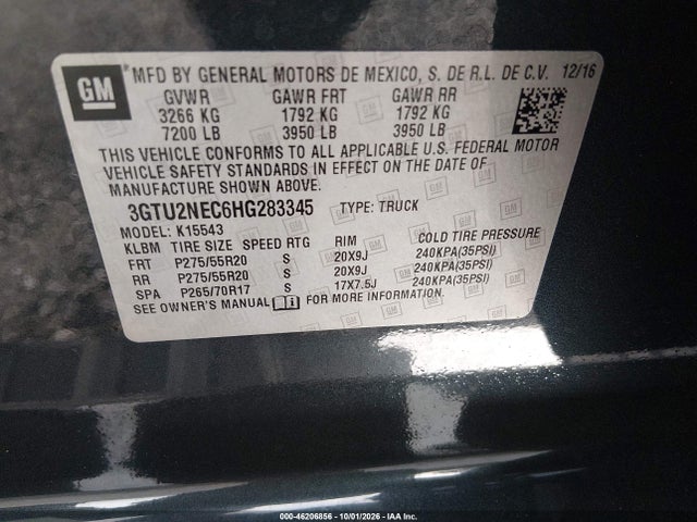 2017 GMC SIERRA 1500 SLT 9