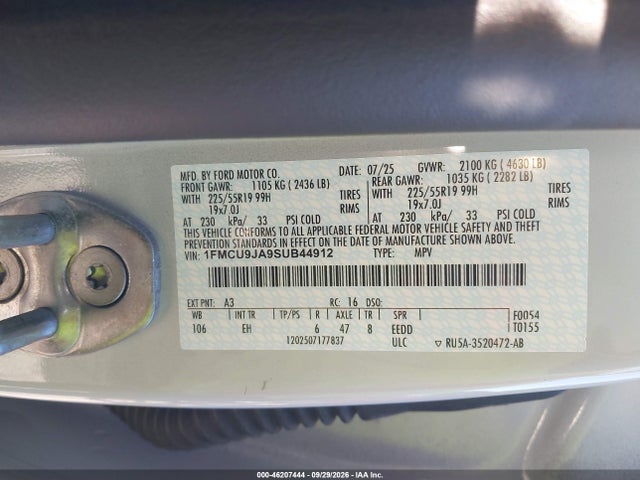 2025 FORD ESCAPE PLATINUM 9