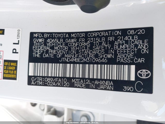 2021 TOYOTA COROLLA SE 9