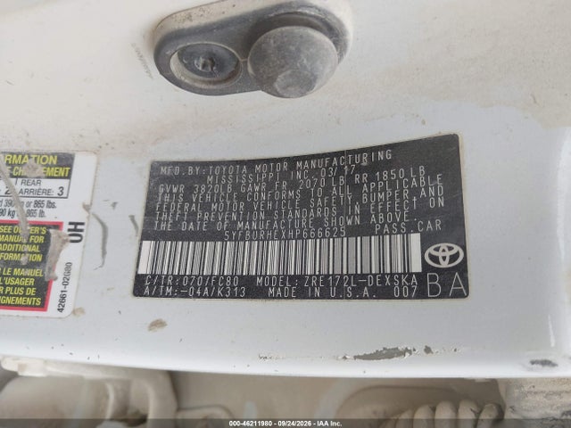 2017 TOYOTA COROLLA SE 9