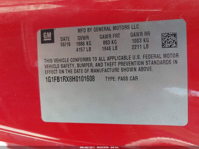 2017 CHEVROLET CAMARO 1LT 9