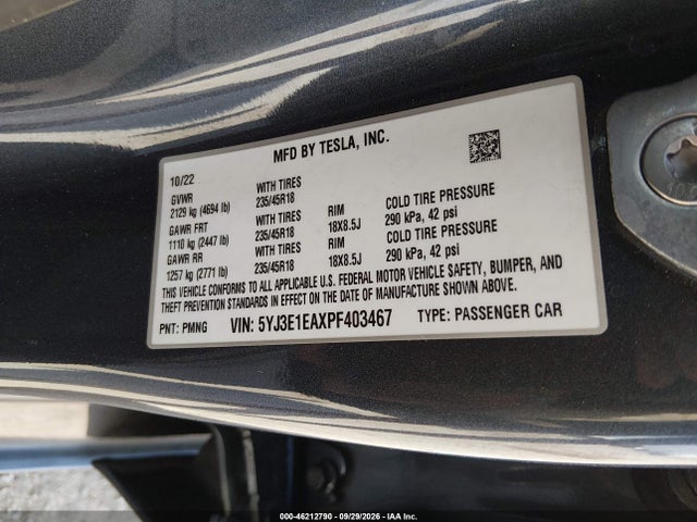 2023 TESLA MODEL 3 REAR-WHEEL DRIVE 9