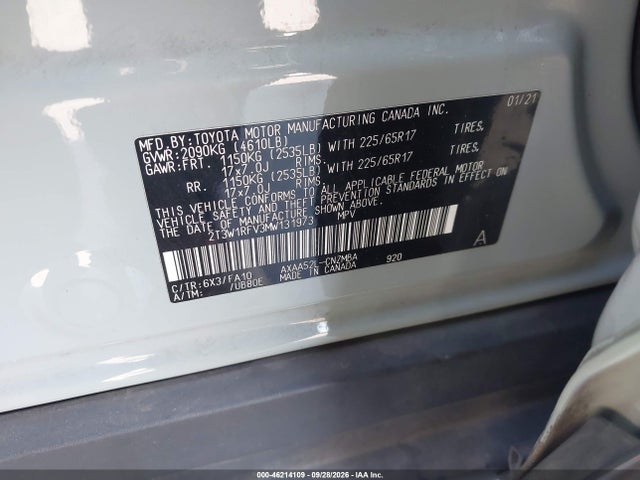 2021 TOYOTA RAV4 XLE 9