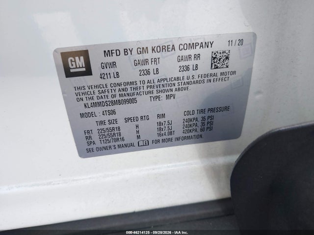 2021 BUICK ENCORE GX FWD SELECT 9
