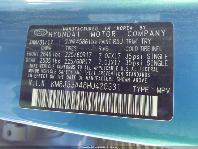 2017 HYUNDAI TUCSON SE PLUS 9