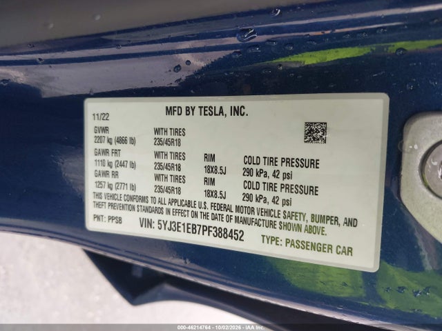 2023 TESLA MODELO 3 LONG RANGE DUAL MOTOR ALL-WHEEL DRIVE 9