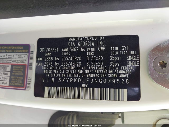 2022 KIA SORENTO SX 9