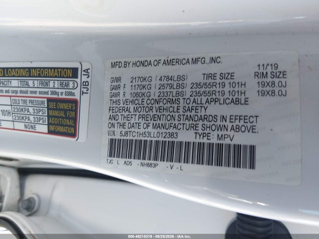 2020 ACURA RDX TECHNOLOGY PACKAGE 9