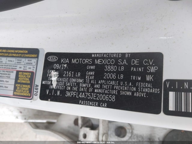 2018 KIA FORTE LX 9