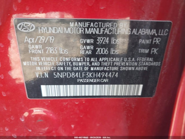 2019 HYUNDAI ELANTRA SEL 9