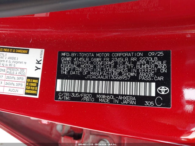 2026 TOYOTA PRIUS LE 9