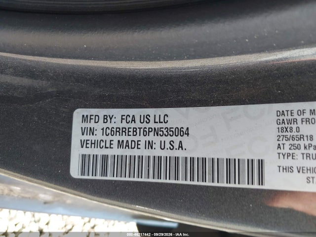 2023 RAM 1500 BIG HORN 4X2 6'4 BOX 9