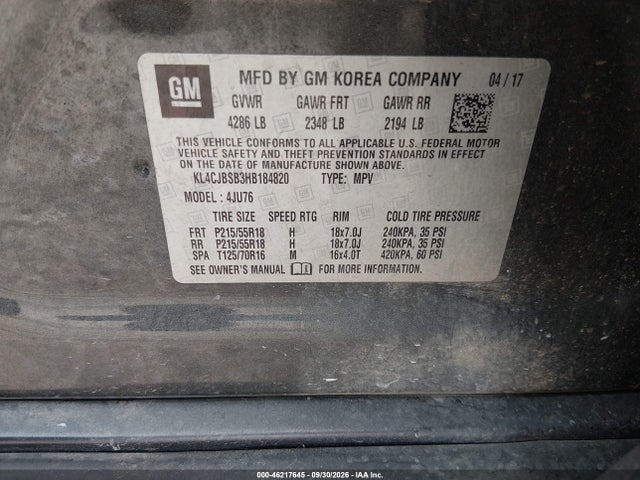 2017 BUICK ENCORE PREFERRED II 9