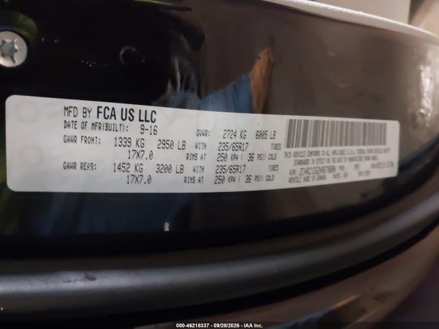 2017 CHRYSLER PACIFICA TOURING 9