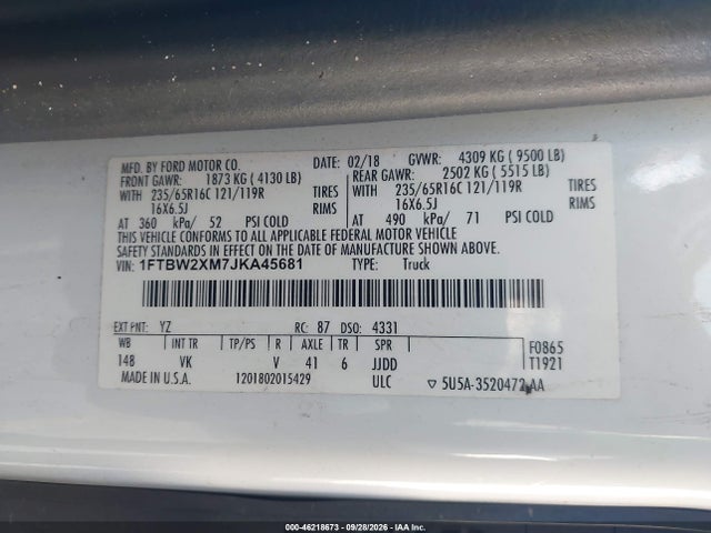 2018 FORD TRANSIT-350 9