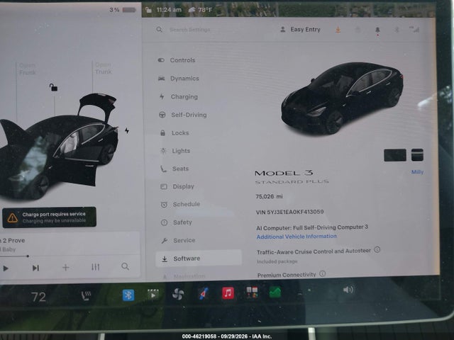 2019 TESLA MODEL 3 LONG RANGE/MID RANGE/STANDARD RANGE/STANDARD RANGE PLUS 7