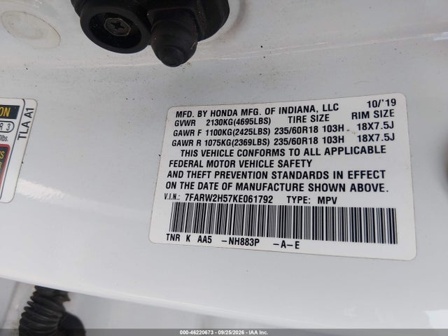 2019 HONDA CR-V EX 9