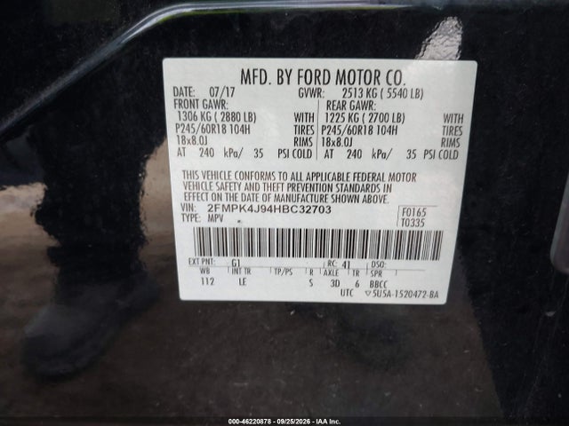 2017 FORD EDGE SEL 9