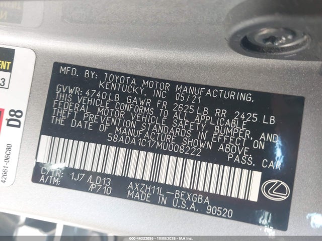 2021 LEXUS ES 300H 9