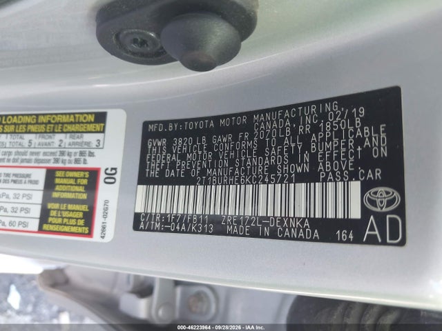 2019 TOYOTA COROLLA LE 9