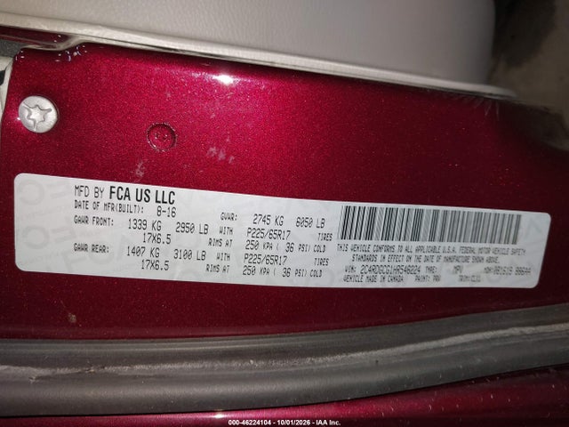 2017 DODGE GRAND CARAVAN SXT 9