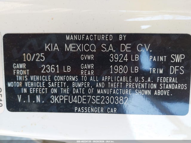 2025 KIA K4 EX 9