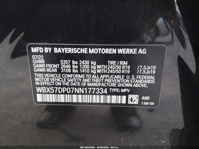 2022 BMW X3 XDRIVE30I 9