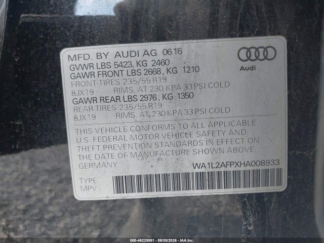 2017 AUDI Q5 2.0T PREMIUM 9