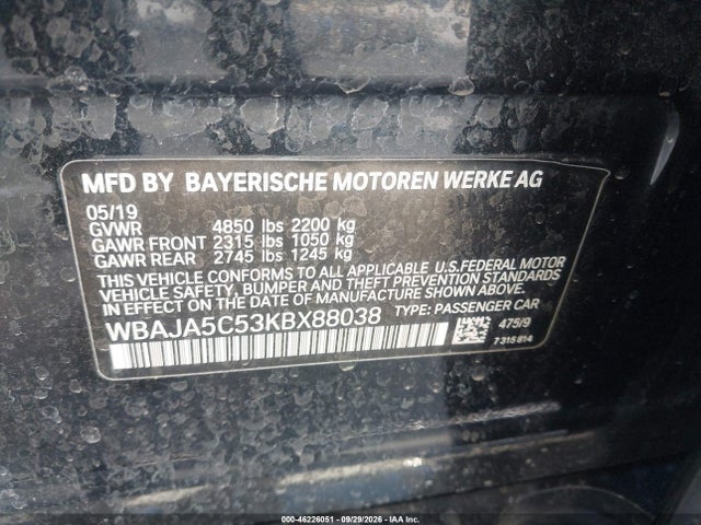 2019 BMW 530I 9