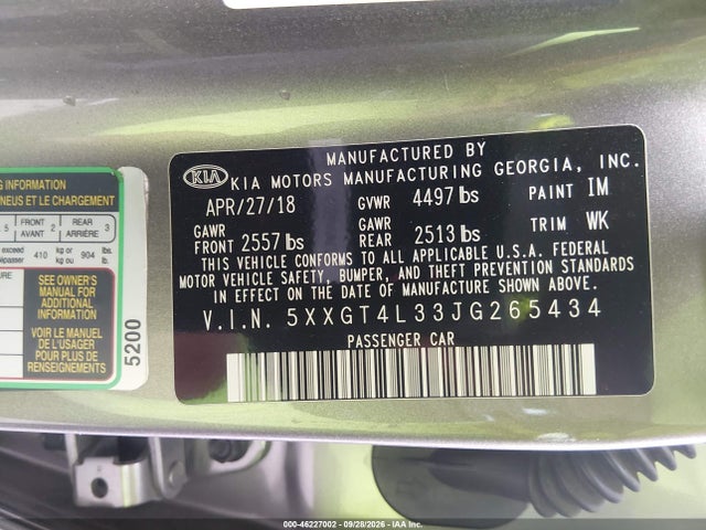 2018 KIA OPTIMA LX 9