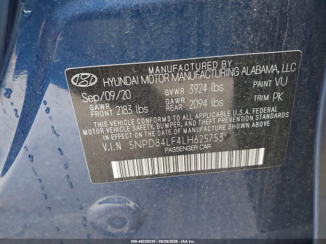 2020 HYUNDAI ELANTRA SEL 9