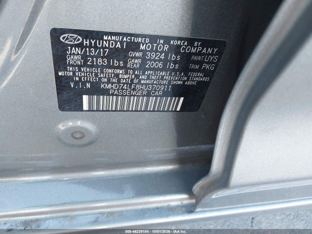 2017 HYUNDAI ELANTRA SE 9