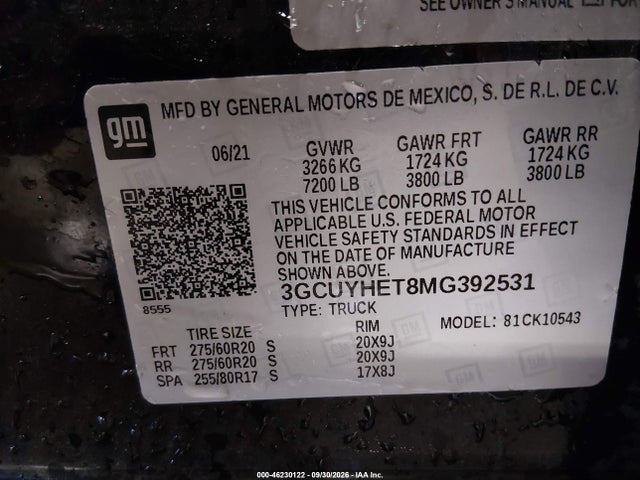 2021 CHEVROLET SILVERADO 1500 4WD SHORT BED HIGH COUNTRY 9