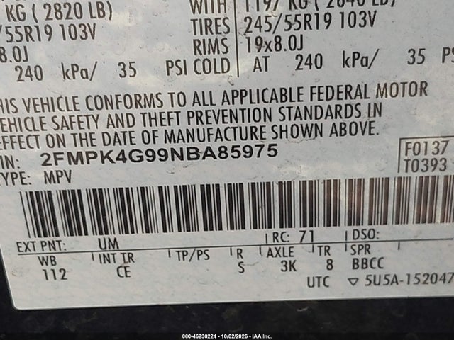 2022 FORD EDGE SE 9