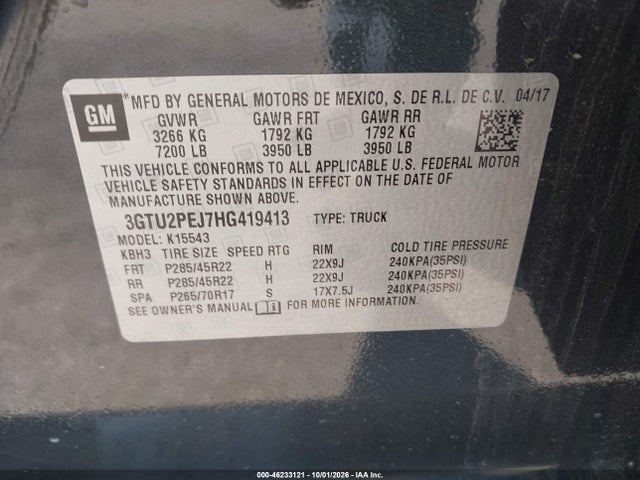2017 GMC SIERRA 1500 DENALI 9