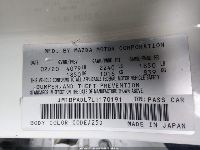 2020 MAZDA MAZDA3 PREFERRED PACKAGE 9