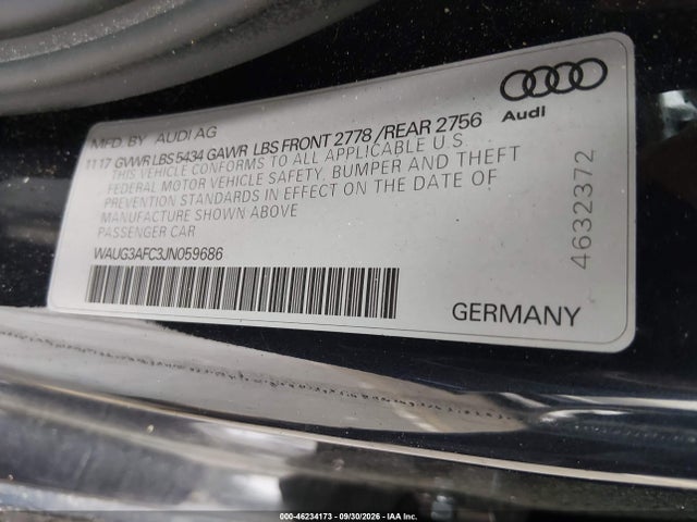 2018 AUDI A6 3.0T PREMIUM PLUS 9