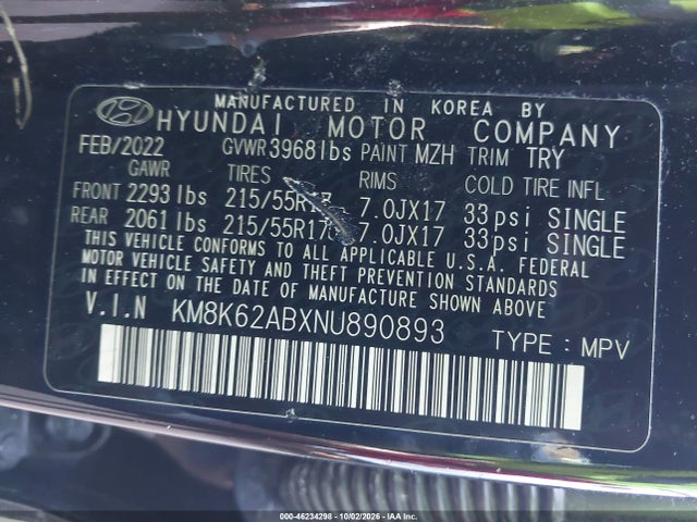 2022 HYUNDAI KONA SEL 9