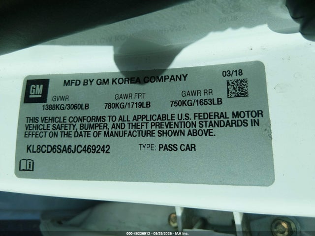 2018 CHEVROLET SPARK 1LT CVT 9