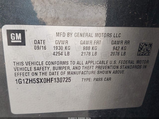 2017 CHEVROLET MALIBU PREMIER 9