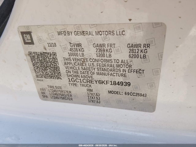 2019 CHEVROLET SILVERADO 2500HD WT 9