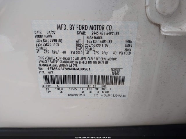 2022 FORD EXPLORER LIMITED 9