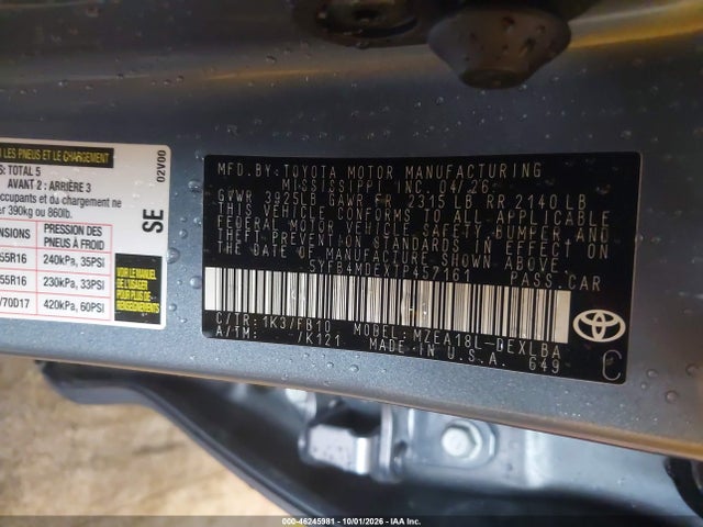 2026 TOYOTA COROLLA LE 9
