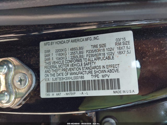 2017 ACURA RDX ACURAWATCH PLUS PACKAGE 9